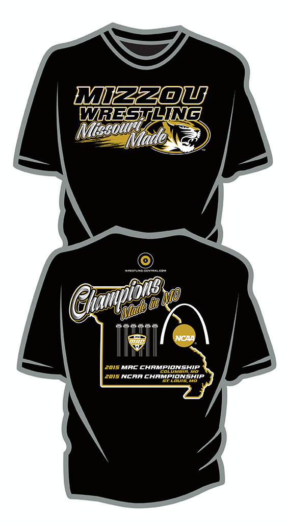 NCAA MIZZOU Wrestling / Missouri Made S/S T-Shirt, color: Black